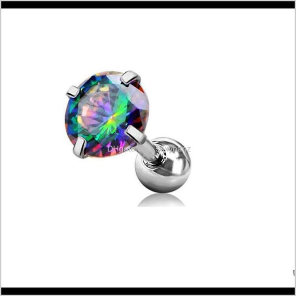 plugs & tunnels drop delivery 2021 16g stainless steel rainbow zircon tragus earing cartilage piercing ear studs helix barbell fancy body je, Silver
plugs & tunnels drop delivery 2021 16g stainless steel rainbow zircon tragus earing cartilage piercing ear studs helix barbell fancy body je, Silver