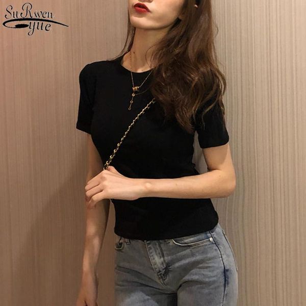 women's t-shirt 2021 summer solid colors fashion women shirts korean wild basic t shirt slim short sleeve simple bottoming 10376, White
women's t-shirt 2021 summer solid colors fashion women shirts korean wild basic t shirt slim short sleeve simple bottoming 10376, White