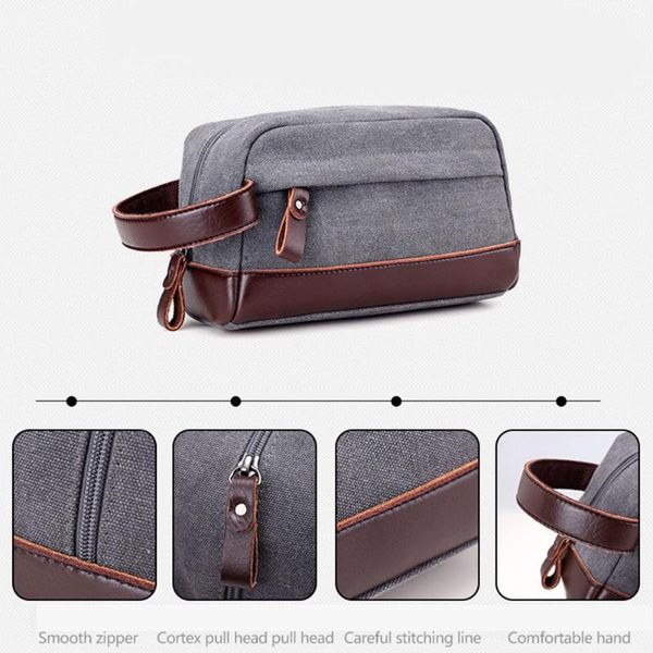 cosmetic bags & cases men travel toiletry bag canvas leather makeup organizer shaving storage pouch r4t1
cosmetic bags & cases men travel toiletry bag canvas leather makeup organizer shaving storage pouch r4t1