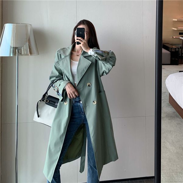 wool Medium-length ladies on knee trench coat retro autumn loose overcoats d895, Black
wool Medium-length ladies on knee trench coat retro autumn loose overcoats d895, Black