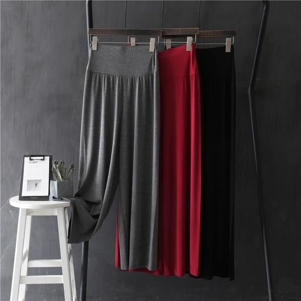 women's pants & capris modal women 2021 summer casual all match high waist solid female quality, Black;white
women's pants & capris modal women 2021 summer casual all match high waist solid female quality, Black;white