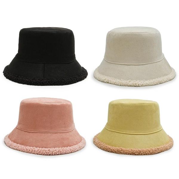 wide brim hats 2021 winter bucket women panama hat thick warm plush fisherman cap for girls crimping basin outdoor casual caps, Blue;gray
wide brim hats 2021 winter bucket women panama hat thick warm plush fisherman cap for girls crimping basin outdoor casual caps, Blue;gray