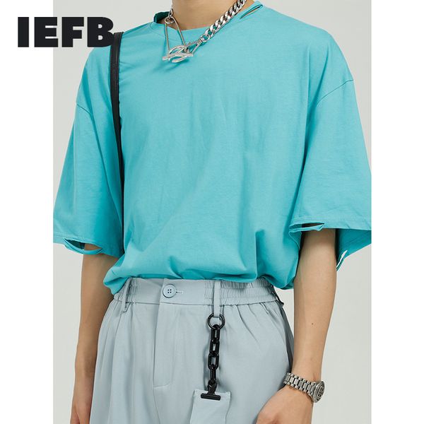 iefb summer korean loose hole design t-shirt men's fashion solid color round collar loose causal clothing 9y7360 210524, White;black
iefb summer korean loose hole design t-shirt men's fashion solid color round collar loose causal clothing 9y7360 210524, White;black