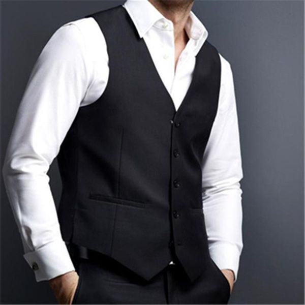 men's vests classic black men vest wedding waistcoat mens slim fit fashion british style costume made, Black;white
men's vests classic black men vest wedding waistcoat mens slim fit fashion british style costume made, Black;white