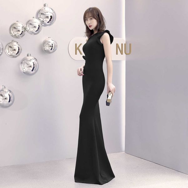 luxury evening dress 1016# fashion long slim fitting fishtail toast wedding banquet evening host female, Black;gray
luxury evening dress 1016# fashion long slim fitting fishtail toast wedding banquet evening host female, Black;gray
