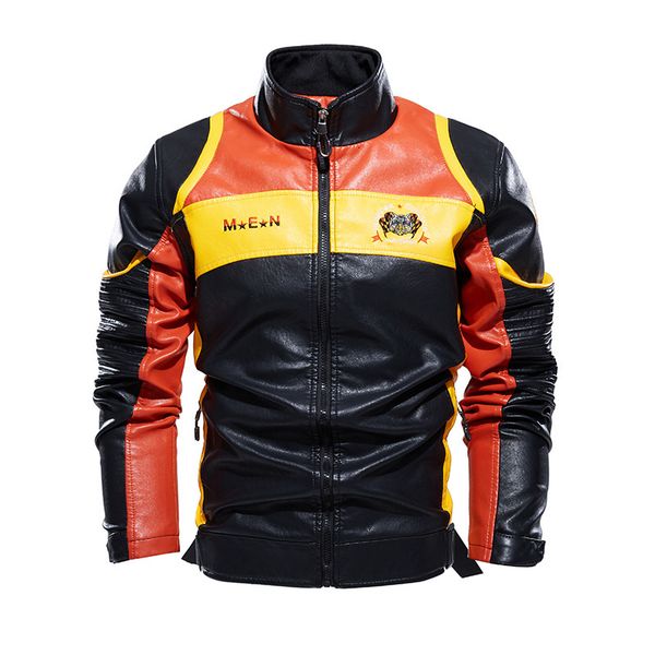 men's leather & faux motorcycle leather jacket 2021 fashion casual winter men's baseball jackets race outerwear plutonium bomber c, Black
men's leather & faux motorcycle leather jacket 2021 fashion casual winter men's baseball jackets race outerwear plutonium bomber c, Black