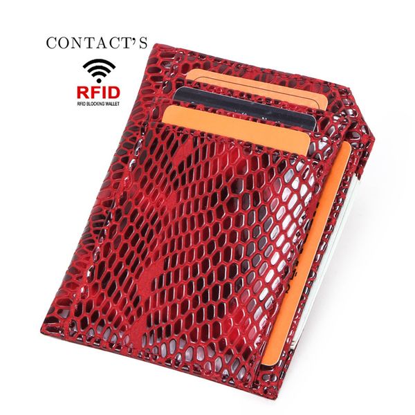 black angel fashion snake skin rfid theft brush real pickup bag multifunctional korean small clip, Brown;gray
black angel fashion snake skin rfid theft brush real pickup bag multifunctional korean small clip, Brown;gray