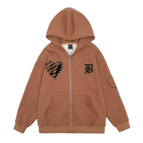 men's hoodies & sweatshirts kpop heart embroidery warm brown zipper hoodie men hip hop pullover cotton zip up hooded sweatshirt fleece, Black
men's hoodies & sweatshirts kpop heart embroidery warm brown zipper hoodie men hip hop pullover cotton zip up hooded sweatshirt fleece, Black