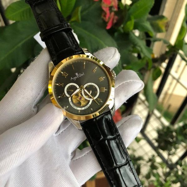 wristwatches men gold leather black tourbillion day date automatic mechanical stainless steel sapphire glass watches 36mm, Slivery;brown
wristwatches men gold leather black tourbillion day date automatic mechanical stainless steel sapphire glass watches 36mm, Slivery;brown