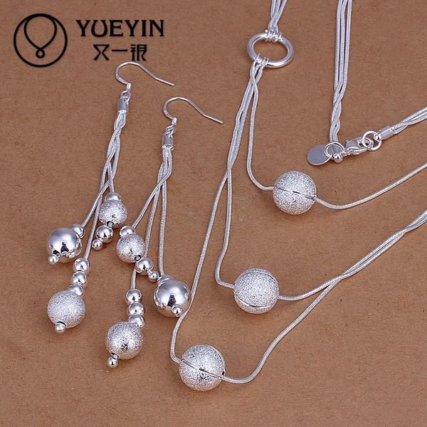 earrings & necklace silver plated jewerly set for women bridal party sets wedding jewelry wholesale beads 
earrings & necklace silver plated jewerly set for women bridal party sets wedding jewelry wholesale beads