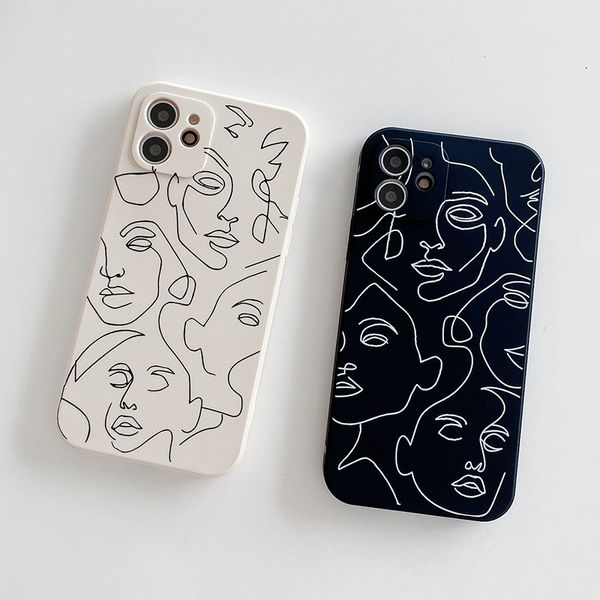 luxury designer soft silicone phone cases for iphone 11 12 pro xs max xr 7 8 plus art face lines cover
luxury designer soft silicone phone cases for iphone 11 12 pro xs max xr 7 8 plus art face lines cover
