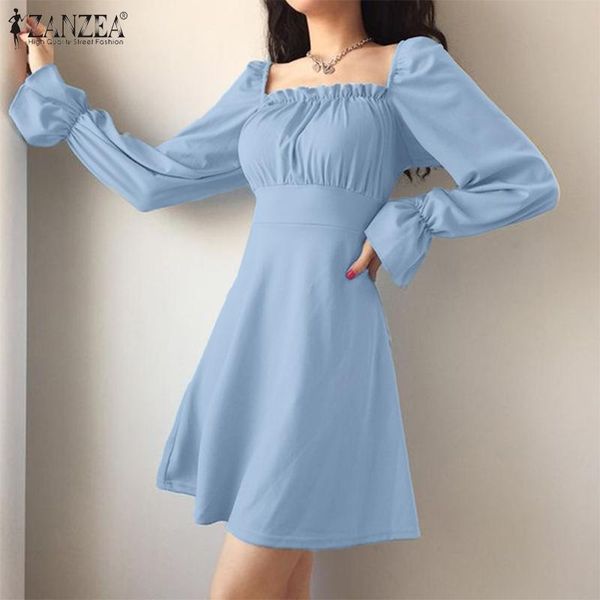 stylish square neck mini dress women's summer sundress zanzea 2021 casual flare sleeve short vestidos oversized solid robe 5xl dresses, Black;gray
stylish square neck mini dress women's summer sundress zanzea 2021 casual flare sleeve short vestidos oversized solid robe 5xl dresses, Black;gray