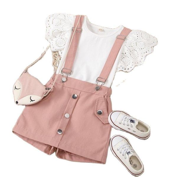 clothing sets korean toddler kids baby girls summer suit 2pcs hollow out ruffles overall shorts cute outfit set for girl 1-7years, White
clothing sets korean toddler kids baby girls summer suit 2pcs hollow out ruffles overall shorts cute outfit set for girl 1-7years, White