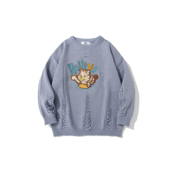 men's sweaters loose sweater round neck cartoon patch embroidery men trendy brand pullover bottoming shirt autumn winter wear 9krm, White;black
men's sweaters loose sweater round neck cartoon patch embroidery men trendy brand pullover bottoming shirt autumn winter wear 9krm, White;black