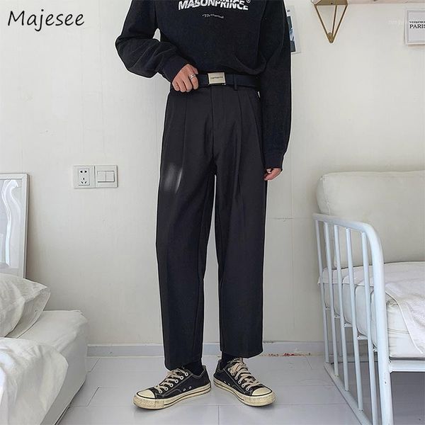 men's pants men casual korean style fashion teenagers solid daily all-match basic loose males trousers ankle length zipper, Black
men's pants men casual korean style fashion teenagers solid daily all-match basic loose males trousers ankle length zipper, Black