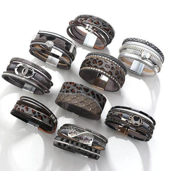 tennis allyes grey leopard fur genuine leather bracelets for women bohemian crystal multilayer wrap bracelet winter female jewelry gift, Golden;silver
tennis allyes grey leopard fur genuine leather bracelets for women bohemian crystal multilayer wrap bracelet winter female jewelry gift, Golden;silver