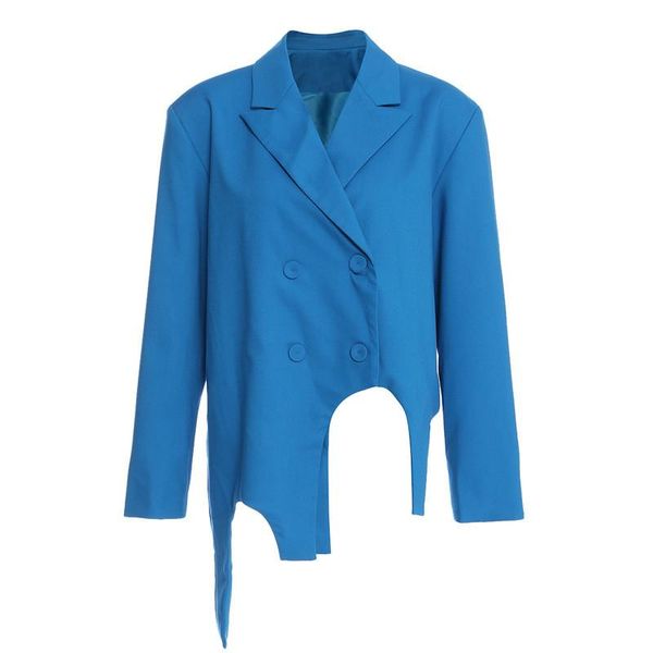 women's tracksuits self-design women 2pc irregular blue blazer suits 20a/w double breast fashion long sleeve sets two piece outfits wor, Gray
women's tracksuits self-design women 2pc irregular blue blazer suits 20a/w double breast fashion long sleeve sets two piece outfits wor, Gray