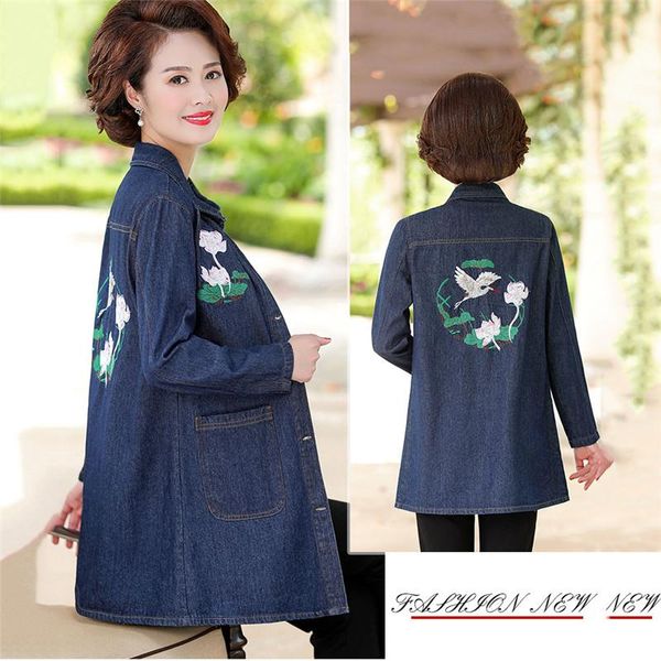 women's blouses & shirts mother denim jacket middle-aged women spring autumn long-sleeved shirt plus size 2021 suit, White
women's blouses & shirts mother denim jacket middle-aged women spring autumn long-sleeved shirt plus size 2021 suit, White