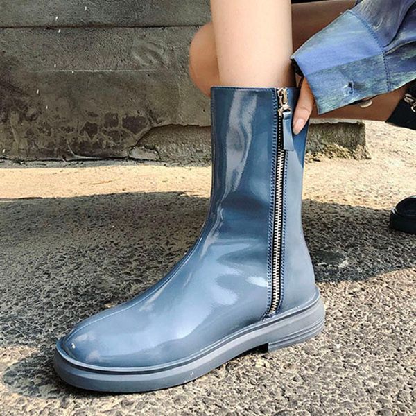 boots shiny leather matin women thick bottom flat heel shoes zip fashion autumn winter short female 2021 ankle botas, Black
boots shiny leather matin women thick bottom flat heel shoes zip fashion autumn winter short female 2021 ankle botas, Black