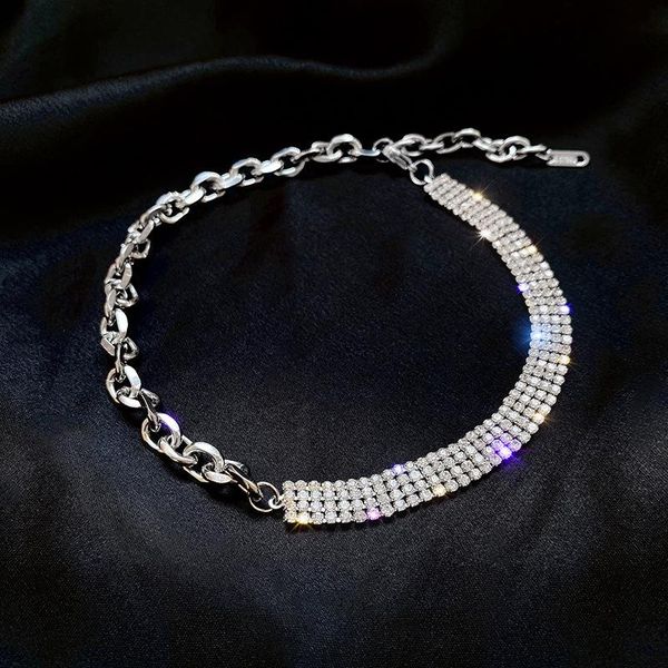 chokers fasion zircon short choker necklace for women simple metal titanium steel silver color chain necklaces girl jewelry gift, Golden;silver
chokers fasion zircon short choker necklace for women simple metal titanium steel silver color chain necklaces girl jewelry gift, Golden;silver