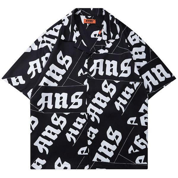 men's casual shirts mens full letters printed hawaiian harajuku streetwear 2021ss short sleeve blouse punk rock oversize top, White;black
men's casual shirts mens full letters printed hawaiian harajuku streetwear 2021ss short sleeve blouse punk rock oversize top, White;black