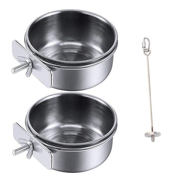 other bird supplies feeder bowl stainless steel - parrot food feeding coop cups clamp water cage dish with fruit skewer holder 
other bird supplies feeder bowl stainless steel - parrot food feeding coop cups clamp water cage dish with fruit skewer holder