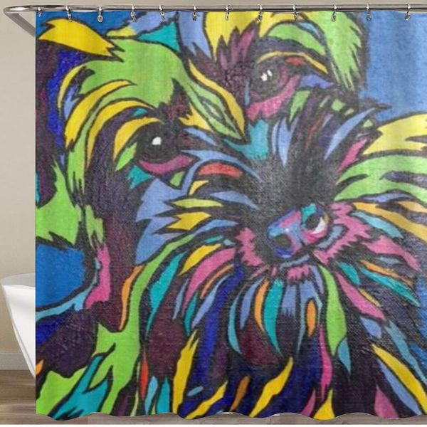 shower curtain,painting art dog schnauzer,polyester fabric waterproof bath curtains hooks included - 72 x 72 inches
shower curtain,painting art dog schnauzer,polyester fabric waterproof bath curtains hooks included - 72 x 72 inches