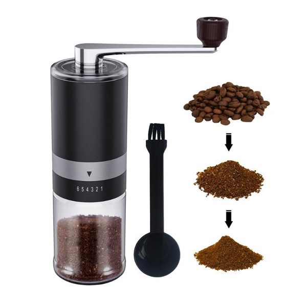 manual coffee grinders hand crank grinder portable grinding machine ceramic core bean 6 gears choose with cleaning brush kitchen tool
manual coffee grinders hand crank grinder portable grinding machine ceramic core bean 6 gears choose with cleaning brush kitchen tool