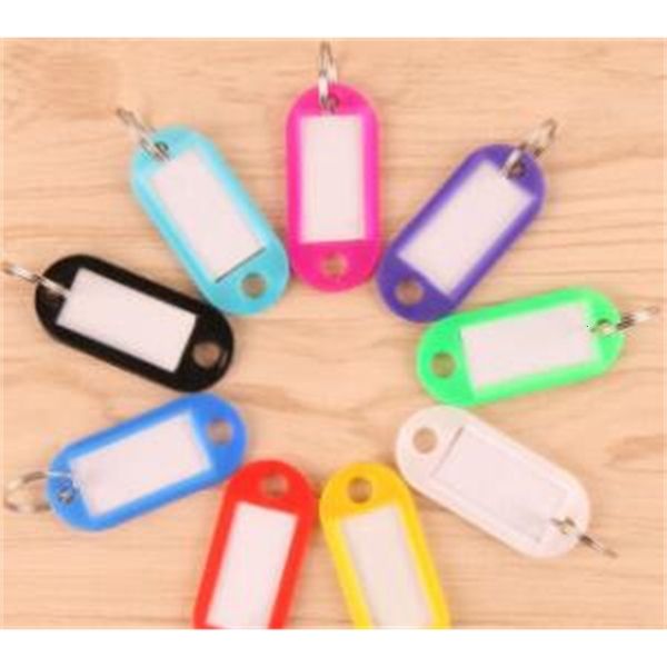 gtq 10pcs plastic keychain key tags id label name tags with split ring for baggage key chains key rings, Silver
gtq 10pcs plastic keychain key tags id label name tags with split ring for baggage key chains key rings, Silver