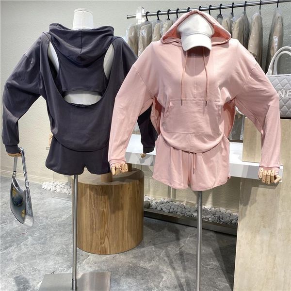 women's tracksuits careful machine hollowed out halter sweater hooded long sleeve loose drawstring high waist sports shorts pants twopi, Gray
women's tracksuits careful machine hollowed out halter sweater hooded long sleeve loose drawstring high waist sports shorts pants twopi, Gray