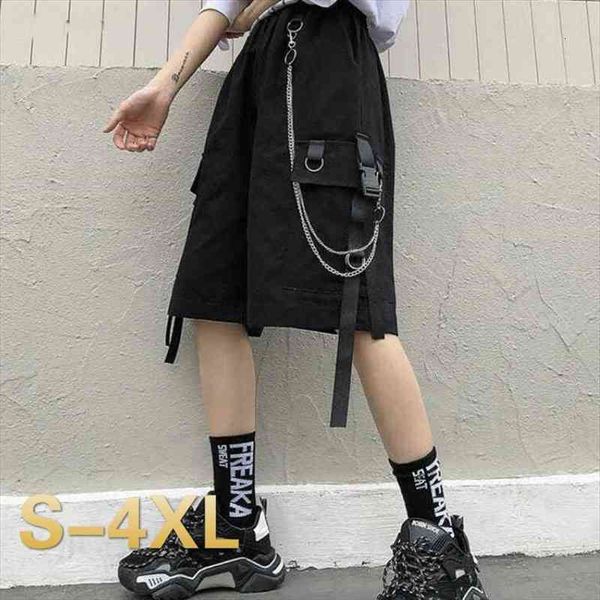 shorts women side-pocket solid chain elastic waist loose plus size 4xl summer harajuku streetwear hip hop cargo shorts women, White;black
shorts women side-pocket solid chain elastic waist loose plus size 4xl summer harajuku streetwear hip hop cargo shorts women, White;black