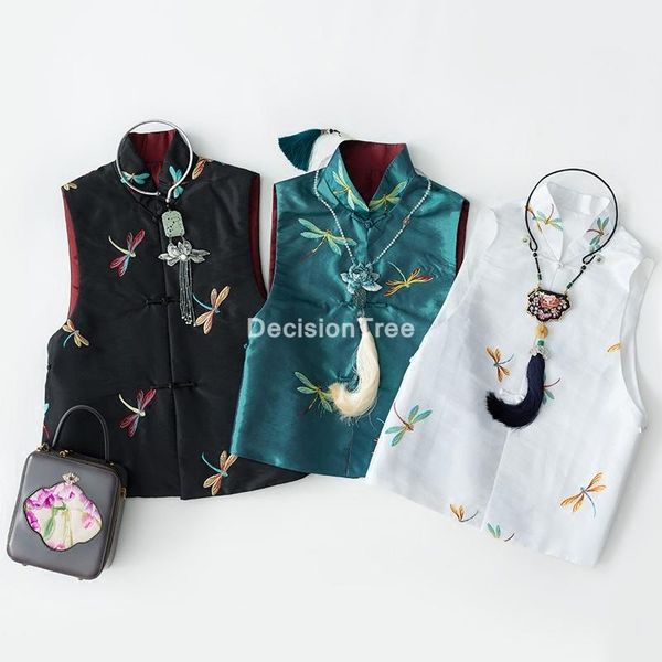 national wind chinese women camis silk satin traditional embroidery vest sleeveless coat oriental hanfu ethnic clothing, Red
national wind chinese women camis silk satin traditional embroidery vest sleeveless coat oriental hanfu ethnic clothing, Red