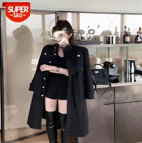 vintage hepburn style woolen coat women's mid-length british over the knee temperament waist #va26, Black
vintage hepburn style woolen coat women's mid-length british over the knee temperament waist #va26, Black