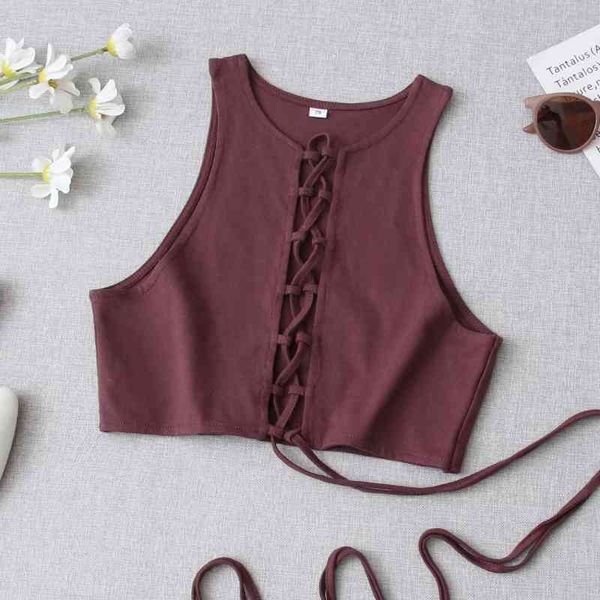 summer women hollow lace up knitted short tank t shirt casual female o neck slim crop t1510 210430, White
summer women hollow lace up knitted short tank t shirt casual female o neck slim crop t1510 210430, White
