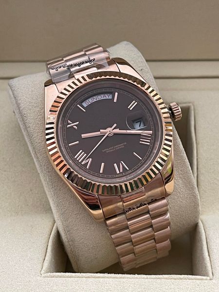 montre de luxe mens womens watches 36/41mm automatic movement stainless steel watch 2813 mechanical wristwatches waterproof luminous gifts, Slivery;brown
montre de luxe mens womens watches 36/41mm automatic movement stainless steel watch 2813 mechanical wristwatches waterproof luminous gifts, Slivery;brown