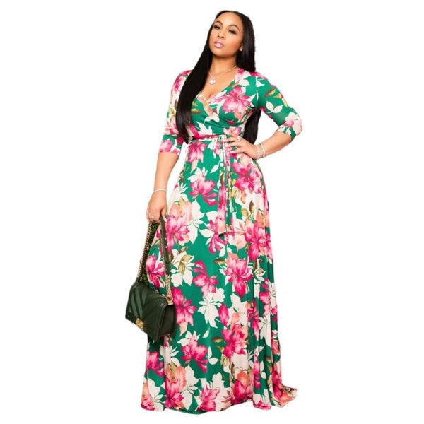 ladies dress arrival 2021 floral print long sleeve bodycon v-neck club bohemian plus size casual dresses, Black;gray
ladies dress arrival 2021 floral print long sleeve bodycon v-neck club bohemian plus size casual dresses, Black;gray
