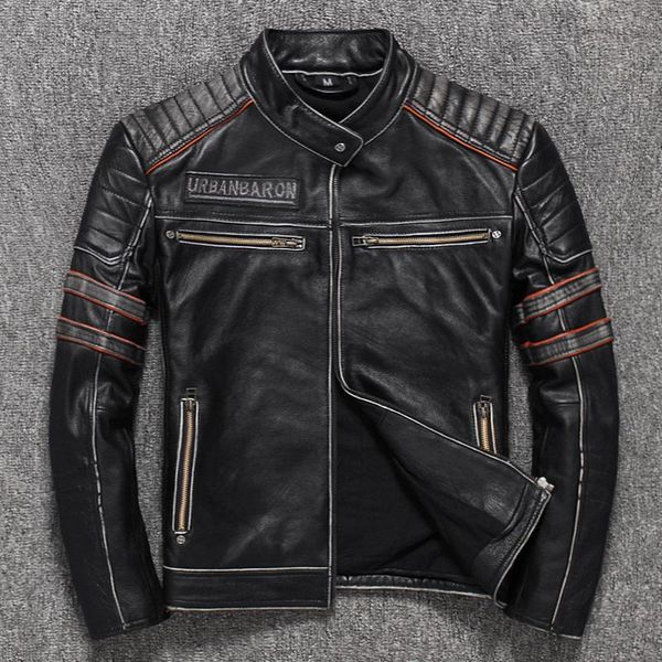vintage black men's skull embroidery slim fit motorcycle leather jacket plus size xxxxl genuine cowhide biker's coat & faux
vintage black men's skull embroidery slim fit motorcycle leather jacket plus size xxxxl genuine cowhide biker's coat & faux