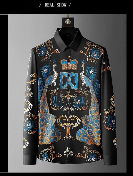 men's casual shirts 2021 autumn shirt fashion printing european light luxury long-sleeved slim non-iron, White;black
men's casual shirts 2021 autumn shirt fashion printing european light luxury long-sleeved slim non-iron, White;black