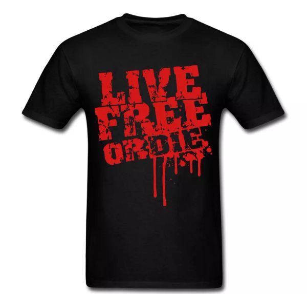 Live Free or Die Freedom death T shirt tee Unisex protest, White;black