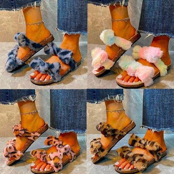 design leopard print cute butterfly-knot fluffy fur slippers home outside slides shoes summer big size 43 plush mixed colors, Black
design leopard print cute butterfly-knot fluffy fur slippers home outside slides shoes summer big size 43 plush mixed colors, Black