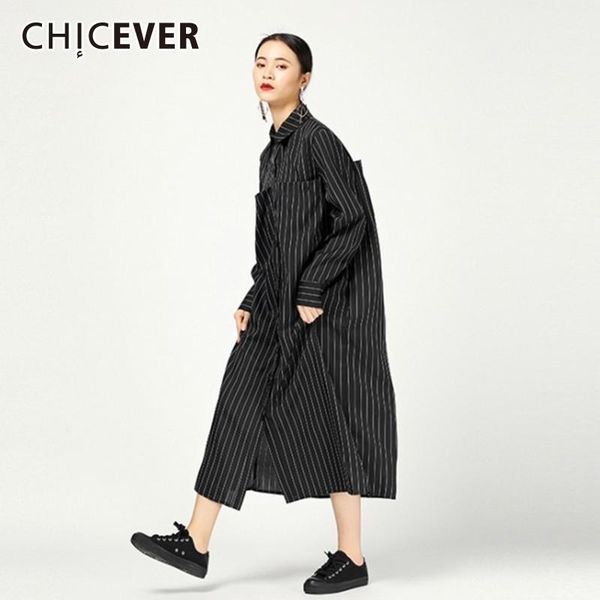 casual dresses chicever spring striped print women dress lapel long sleeve button loose oversize mid-calf female 2021 fashion tide, Black;gray
casual dresses chicever spring striped print women dress lapel long sleeve button loose oversize mid-calf female 2021 fashion tide, Black;gray