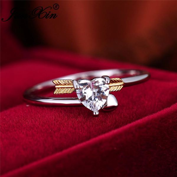 wedding rings dainty crystal love heart ring two tone yellow gold white zircon thin for women promise engagement jewelry, Slivery;golden
wedding rings dainty crystal love heart ring two tone yellow gold white zircon thin for women promise engagement jewelry, Slivery;golden