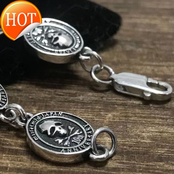sterling sier skull coin bracelet s925 ch pirate thai sier craft punk, Black
sterling sier skull coin bracelet s925 ch pirate thai sier craft punk, Black