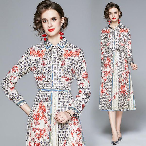 casual dresses spring summer fall vintage geometric floral print collar long sleeve empire waist women ladies party a-line midi dress, Black;gray
casual dresses spring summer fall vintage geometric floral print collar long sleeve empire waist women ladies party a-line midi dress, Black;gray