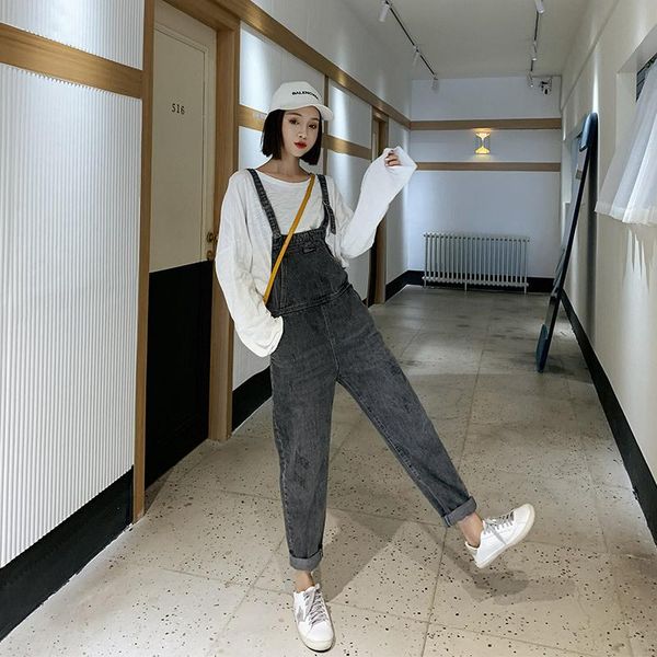 women's jeans overalls spring 2021 loose thin straight learn high waist siamese trousers, Blue
women's jeans overalls spring 2021 loose thin straight learn high waist siamese trousers, Blue