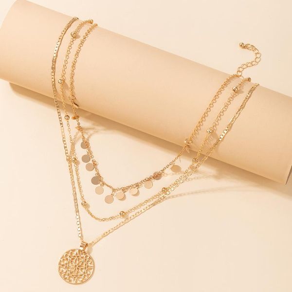 pendant necklaces tocona bohemian hollow geometric necklace for women gold color alloy wafer tassel clavicle chain trendy jewelry 17428, Silver
pendant necklaces tocona bohemian hollow geometric necklace for women gold color alloy wafer tassel clavicle chain trendy jewelry 17428, Silver
