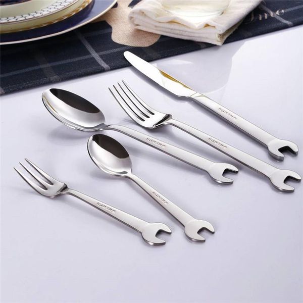 forks 6pcs/set wrench shape stainless steel dinner steak knife tea fruit fork coffee spoon dinnerware set cutlery kitchen utensils
forks 6pcs/set wrench shape stainless steel dinner steak knife tea fruit fork coffee spoon dinnerware set cutlery kitchen utensils
