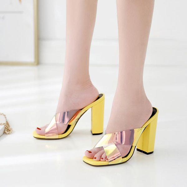 fashion transparent thick heel women's slippers 2021 summer high heels casual sandals square head ladies shoes, Black
fashion transparent thick heel women's slippers 2021 summer high heels casual sandals square head ladies shoes, Black