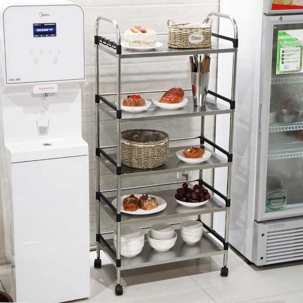 hooks & rails 5 layer thicken style stainless steel kitchen rack floor type multi microwave oven shelf storage pot organizer
hooks & rails 5 layer thicken style stainless steel kitchen rack floor type multi microwave oven shelf storage pot organizer