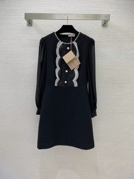 milan runway dress 2022 spring summer o neck long sleeve panelled designer dresses brand same style dress 0217-13, Black
milan runway dress 2022 spring summer o neck long sleeve panelled designer dresses brand same style dress 0217-13, Black
